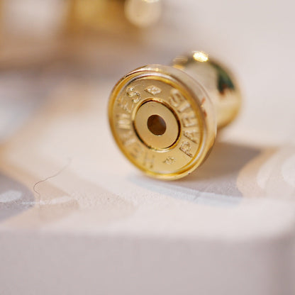 [Marin-Jewelry]MINI POP H GOLD EARRINGS GREY
