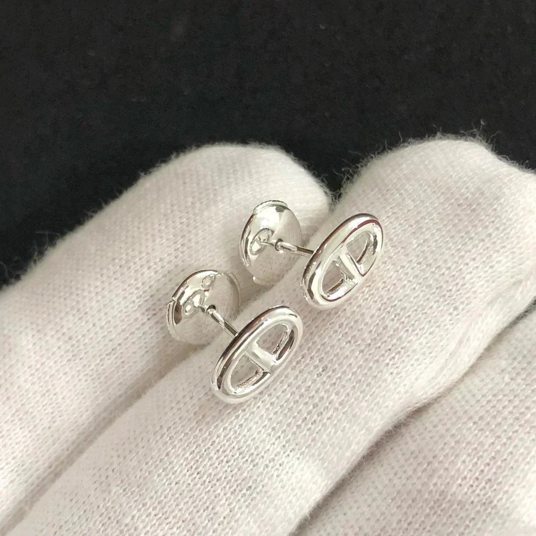 [Marin-Jewelry]CHAINE SMALL EARRINGS GOLD AND SILVER