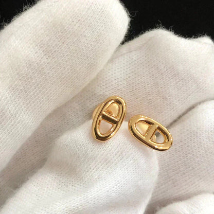 [Marin-Jewelry]CHAINE SMALL EARRINGS GOLD AND SILVER