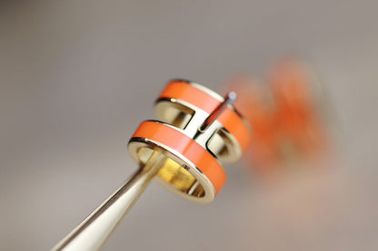 [Marin-Jewelry]MINI POP H EARRINGS ORANGE