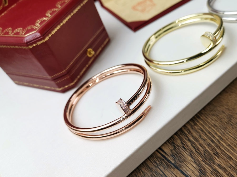 [Marin-Jewelry]JUSTE BRACELET 3.5MM DOUBLE ROW DIAMOND