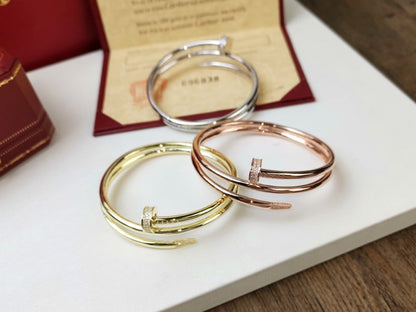 [Marin-Jewelry]JUSTE BRACELET 3.5MM DOUBLE ROW DIAMOND