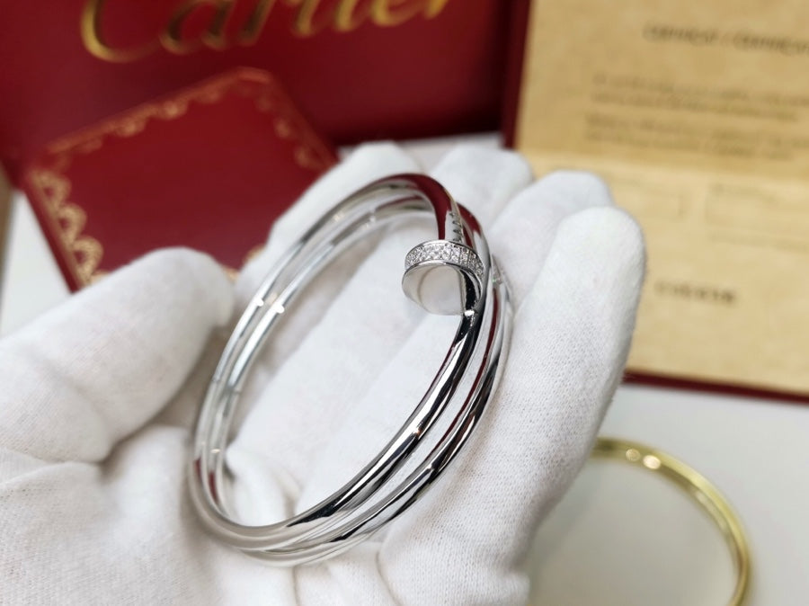 [Marin-Jewelry]JUSTE BRACELET 3.5MM DOUBLE ROW DIAMOND