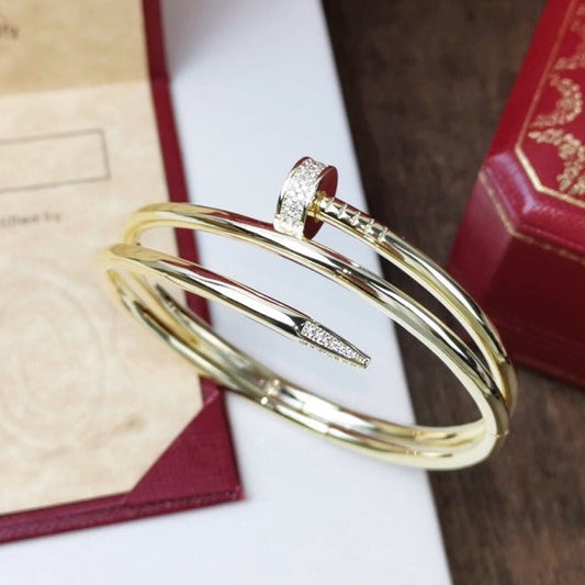 [Marin-Jewelry]JUSTE BRACELET 3.5MM DOUBLE ROW DIAMOND