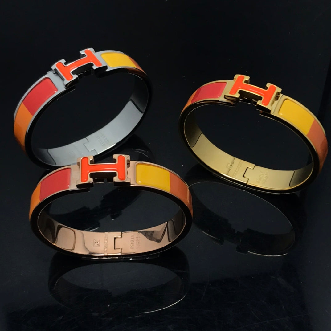 [Marin-Jewelry]H BRACELET ORANGE RAINBOW CERAMIC