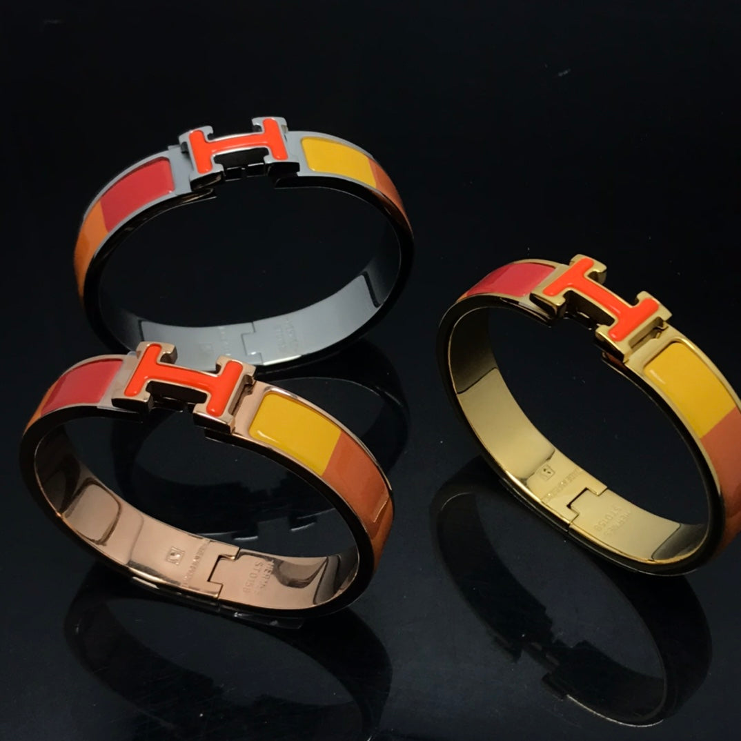 [Marin-Jewelry]H BRACELET ORANGE RAINBOW CERAMIC