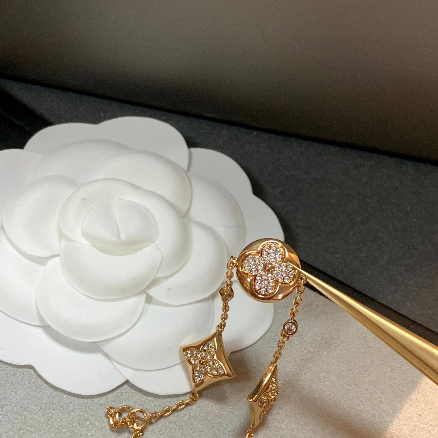 [Marin-Jewelry]STAR AND SUN 4 MOTIFS GOLD DIAMONDS BRACELET