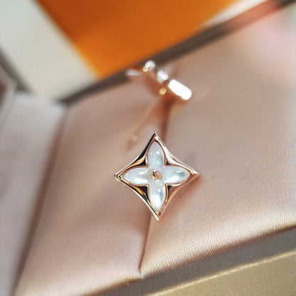[Marin-Jewelry]STAR MOP PINK GOLD EARRINGS
