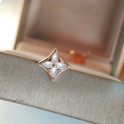 [Marin-Jewelry]STAR MOP PINK GOLD EARRINGS