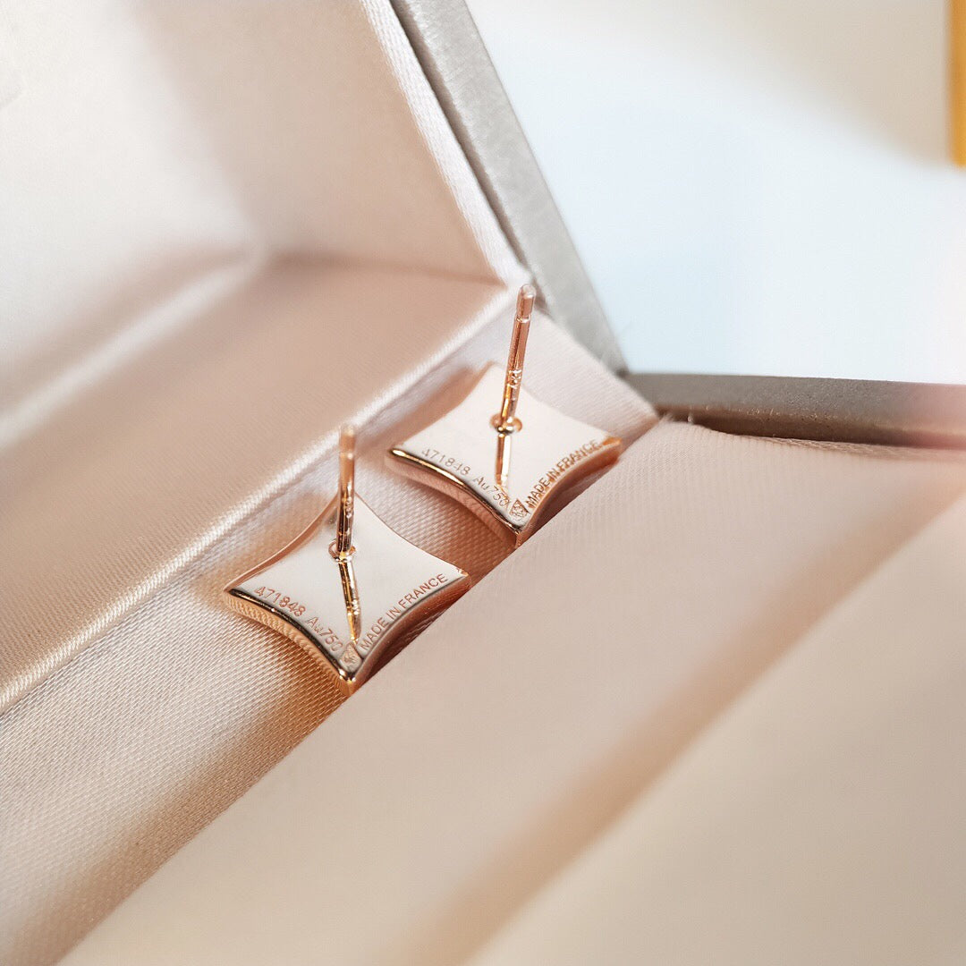 [Marin-Jewelry]STAR MOP PINK GOLD EARRINGS