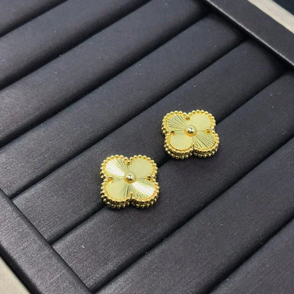 [Marin-Jewelry]CLOVER MINI 9.5MM LASER EARRINGS