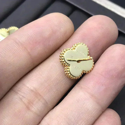 [Marin-Jewelry]CLOVER MINI 9.5MM LASER EARRINGS