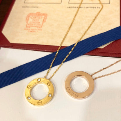 [Marin-Jewelry]LOVE NECKLACE 16MM 3 DIAMONDS