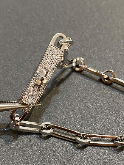 [Marin-Jewelry]CHAINE BRACELET SMALL MODEL DIAMOND