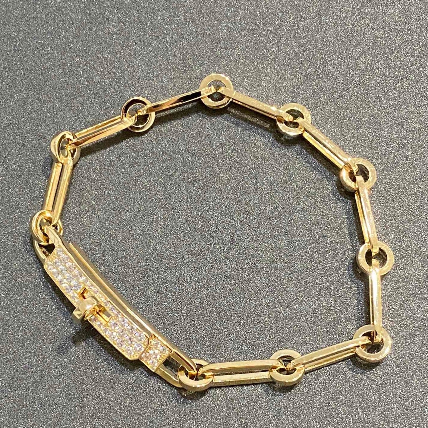[Marin-Jewelry]CHAINE BRACELET SMALL MODEL DIAMOND