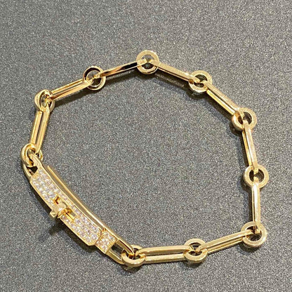 [Marin-Jewelry]CHAINE BRACELET SMALL MODEL DIAMOND