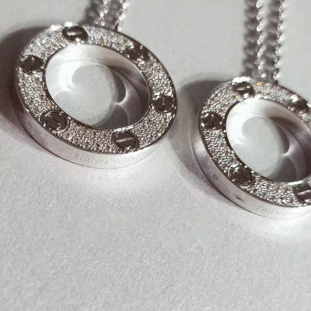 [Marin-Jewelry]LOVE NECKLACE ADJUSTABLE SILVER