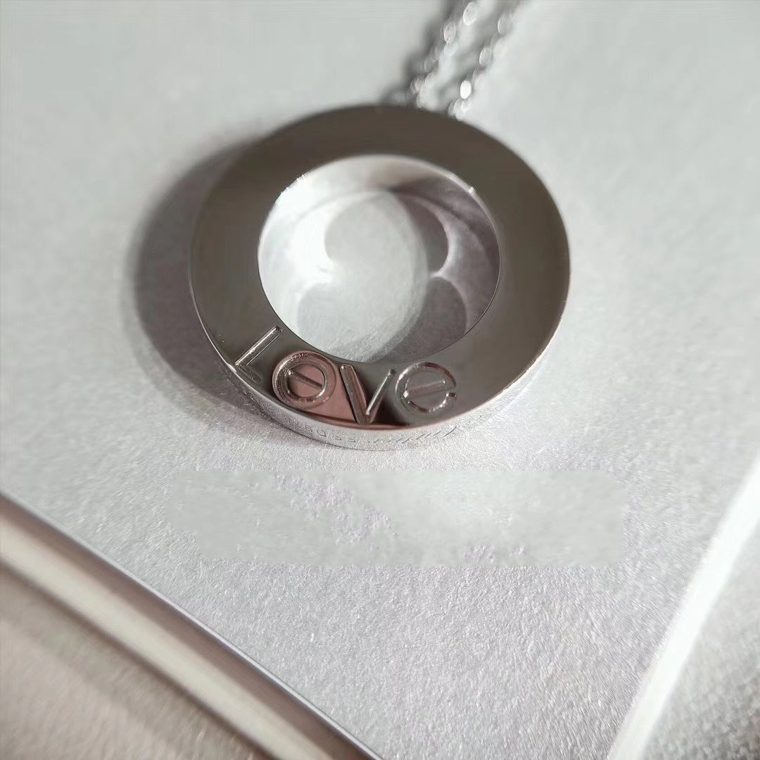 [Marin-Jewelry]LOVE NECKLACE ADJUSTABLE SILVER