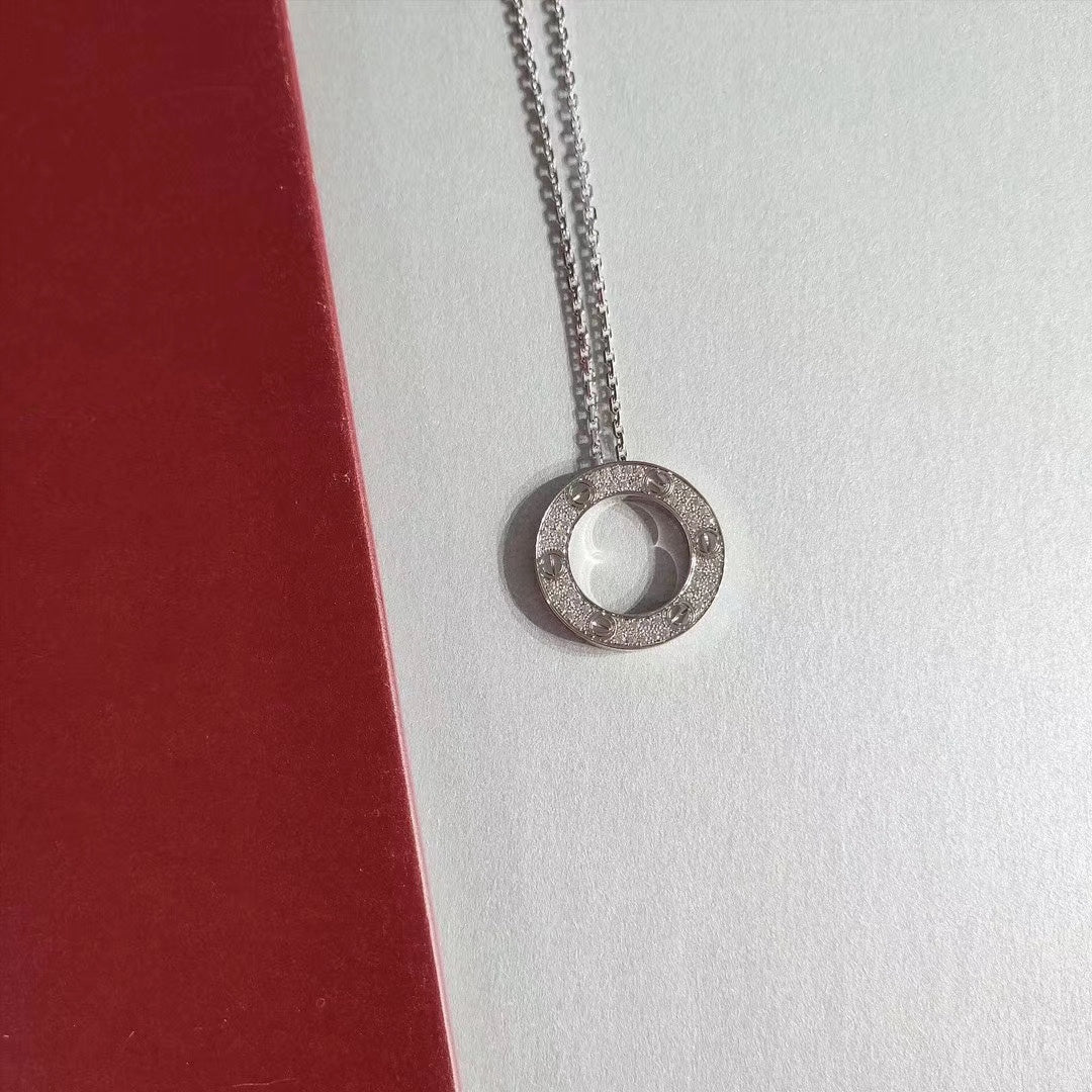 [Marin-Jewelry]LOVE NECKLACE ADJUSTABLE SILVER