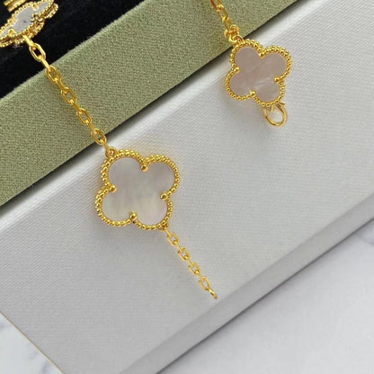 [Marin-Jewelry]MAGIC CLOVER MOP GOLD BRACELET 5 MOTIFS
