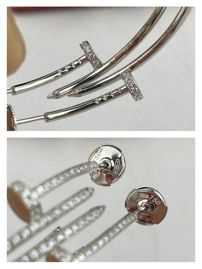 [Marin-Jewelry]JUSTE EARRINGS FULL DIAMONDS 1.8MM