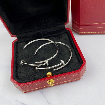 [Marin-Jewelry]JUSTE EARRINGS FULL DIAMONDS 1.8MM