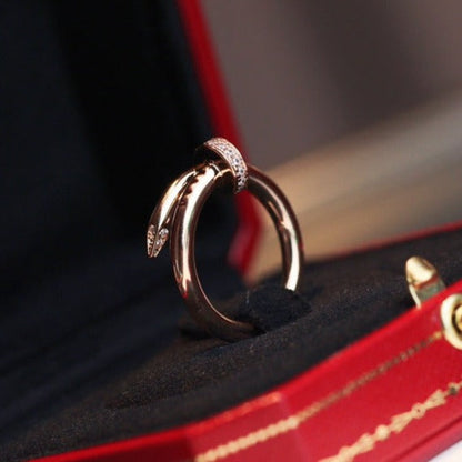 [Marin-Jewelry]JUSTE RING 2.65MM PINK GOLD DIAMOND