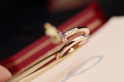 [Marin-Jewelry]JUSTE RING 2.65MM PINK GOLD DIAMOND