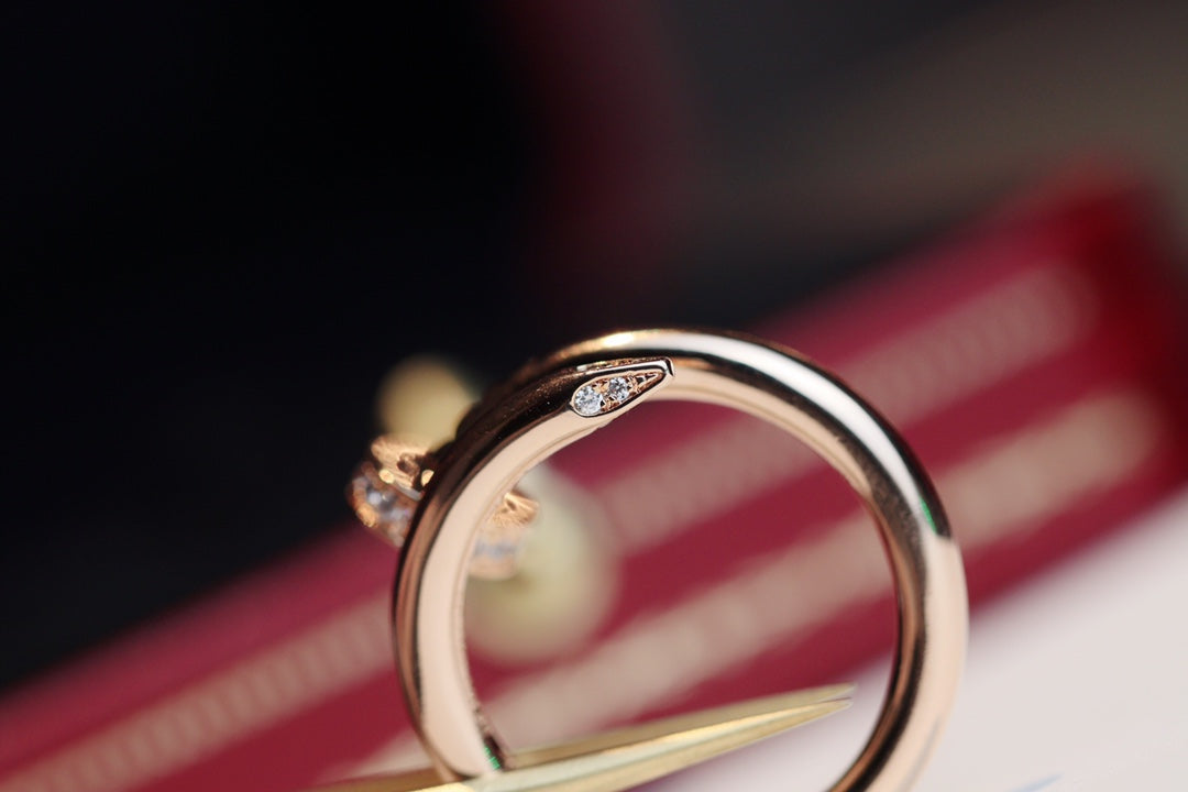 [Marin-Jewelry]JUSTE RING 2.65MM PINK GOLD DIAMOND