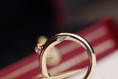 [Marin-Jewelry]JUSTE RING 2.65MM PINK GOLD DIAMOND