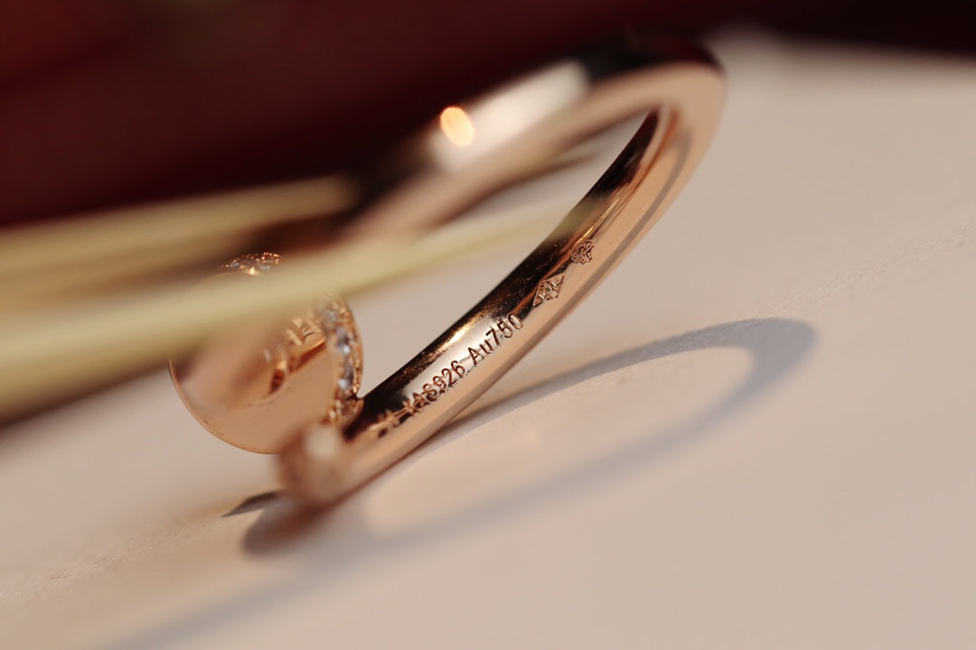 [Marin-Jewelry]JUSTE RING 2.65MM PINK GOLD DIAMOND
