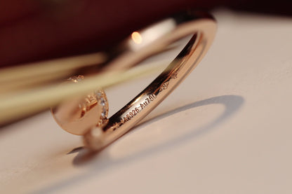 [Marin-Jewelry]JUSTE RING 2.65MM PINK GOLD DIAMOND