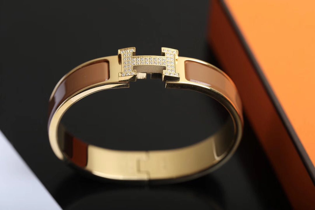 [Marin-Jewelry]H BRACELET GOLD DIAMOND