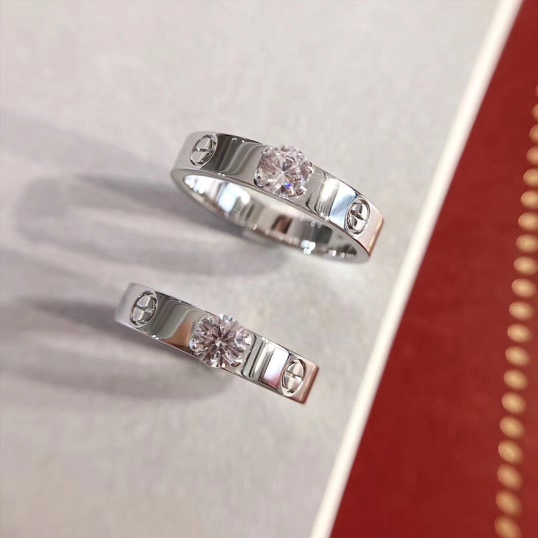 [Marin-Jewelry]LOVE RING 3.6MM 1 BIG DIAMOND
