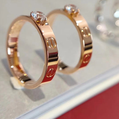 [Marin-Jewelry]LOVE RING 3.6MM 1 BIG DIAMOND