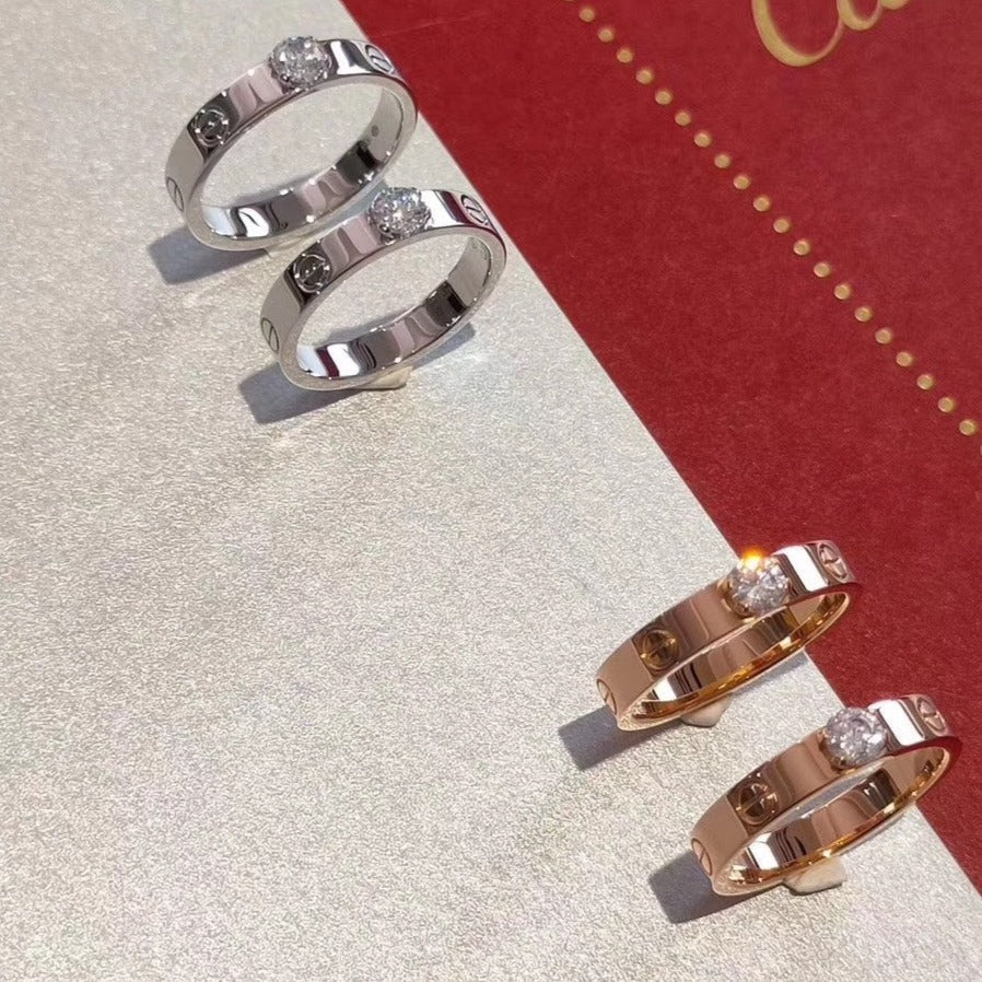 [Marin-Jewelry]LOVE RING 3.6MM 1 BIG DIAMOND