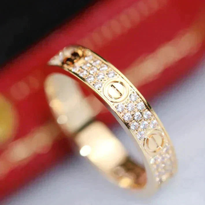 [Marin-Jewelry]LOVE RING 3.6MM DIAMOND PAVED