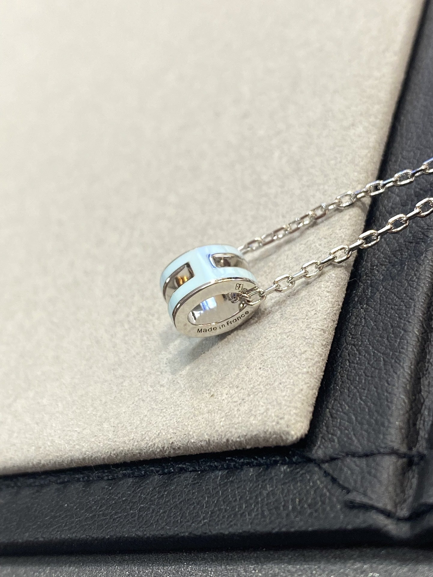 [Marin-Jewelry]POP H LIGHT BLUE NECKLACE
