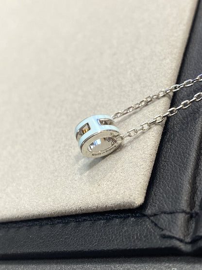 [Marin-Jewelry]POP H LIGHT BLUE NECKLACE