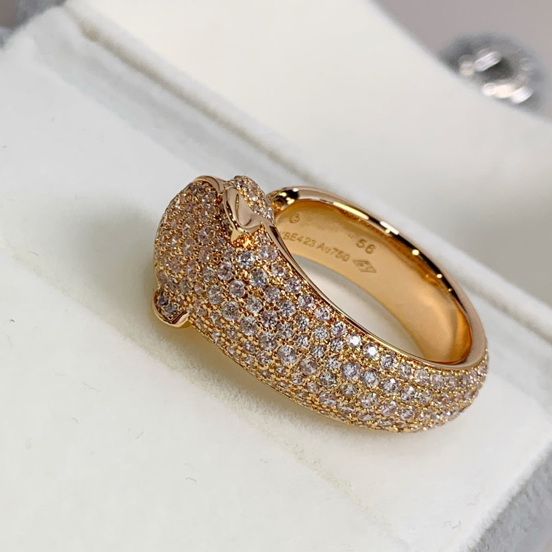 [Marin-Jewelry]PANTHERE PINK GOLD DIAMOND RING