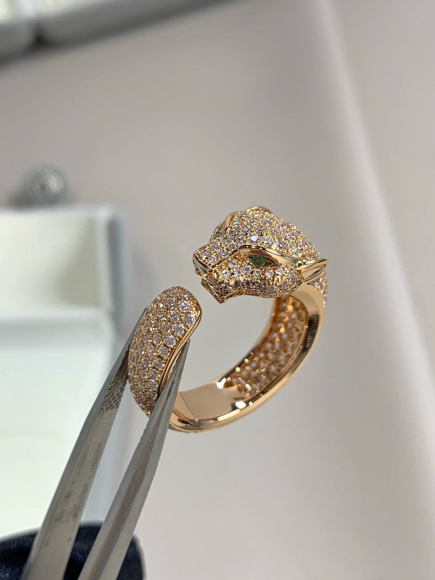 [Marin-Jewelry]PANTHERE PINK GOLD DIAMOND RING