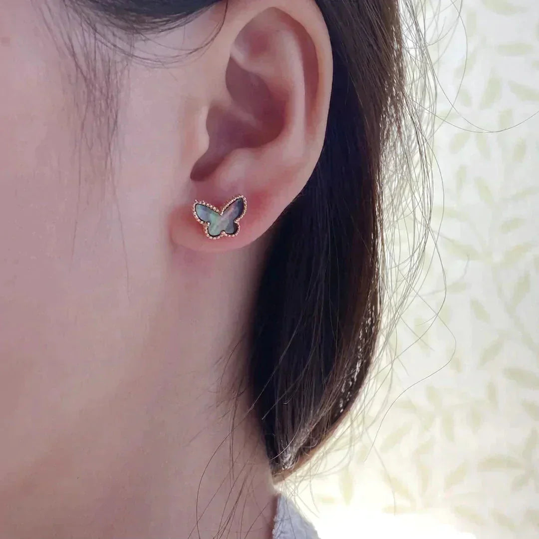 [Marin-Jewelry]BUTTERFLY DARK MOP  EARRINGS