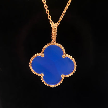 [Marin-Jewelry]CLOVER 25MM NECKLACE TURQUOISE Marin-Jewelry GOLD