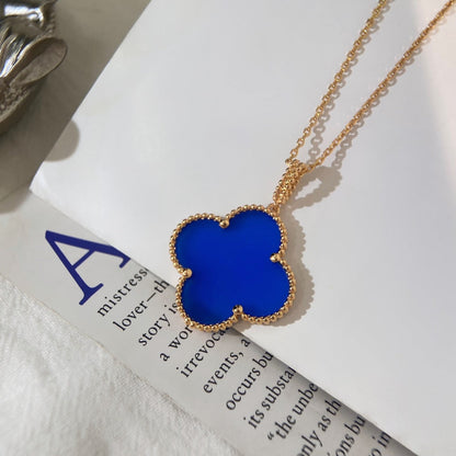 [Marin-Jewelry]CLOVER 25MM NECKLACE TURQUOISE Marin-Jewelry GOLD