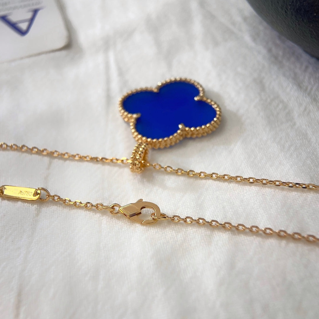[Marin-Jewelry]CLOVER 25MM NECKLACE TURQUOISE Marin-Jewelry GOLD