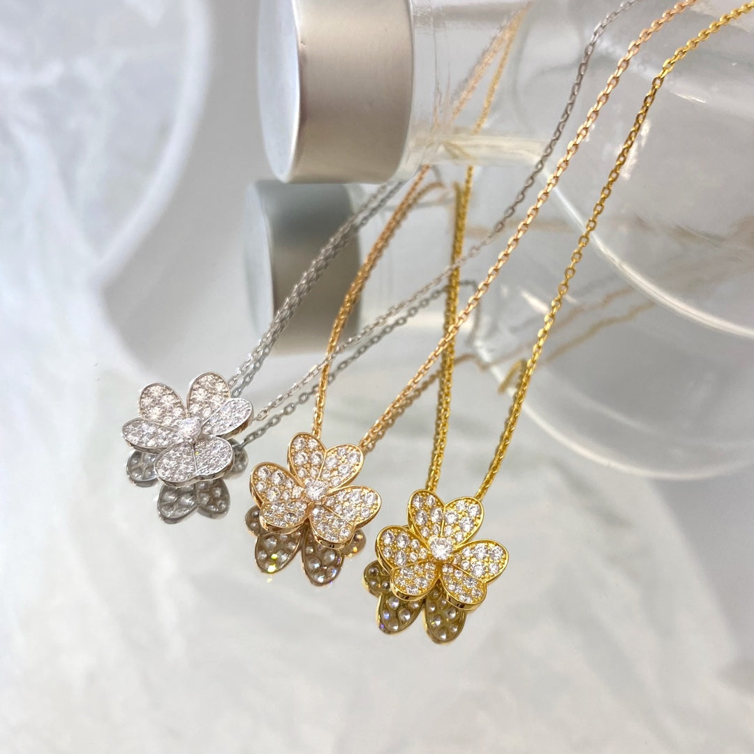 [Marin-Jewelry]FLOWER DIAMOND NECKLACE