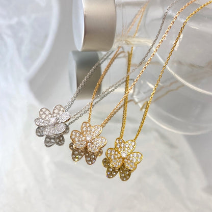 [Marin-Jewelry]FLOWER DIAMOND NECKLACE