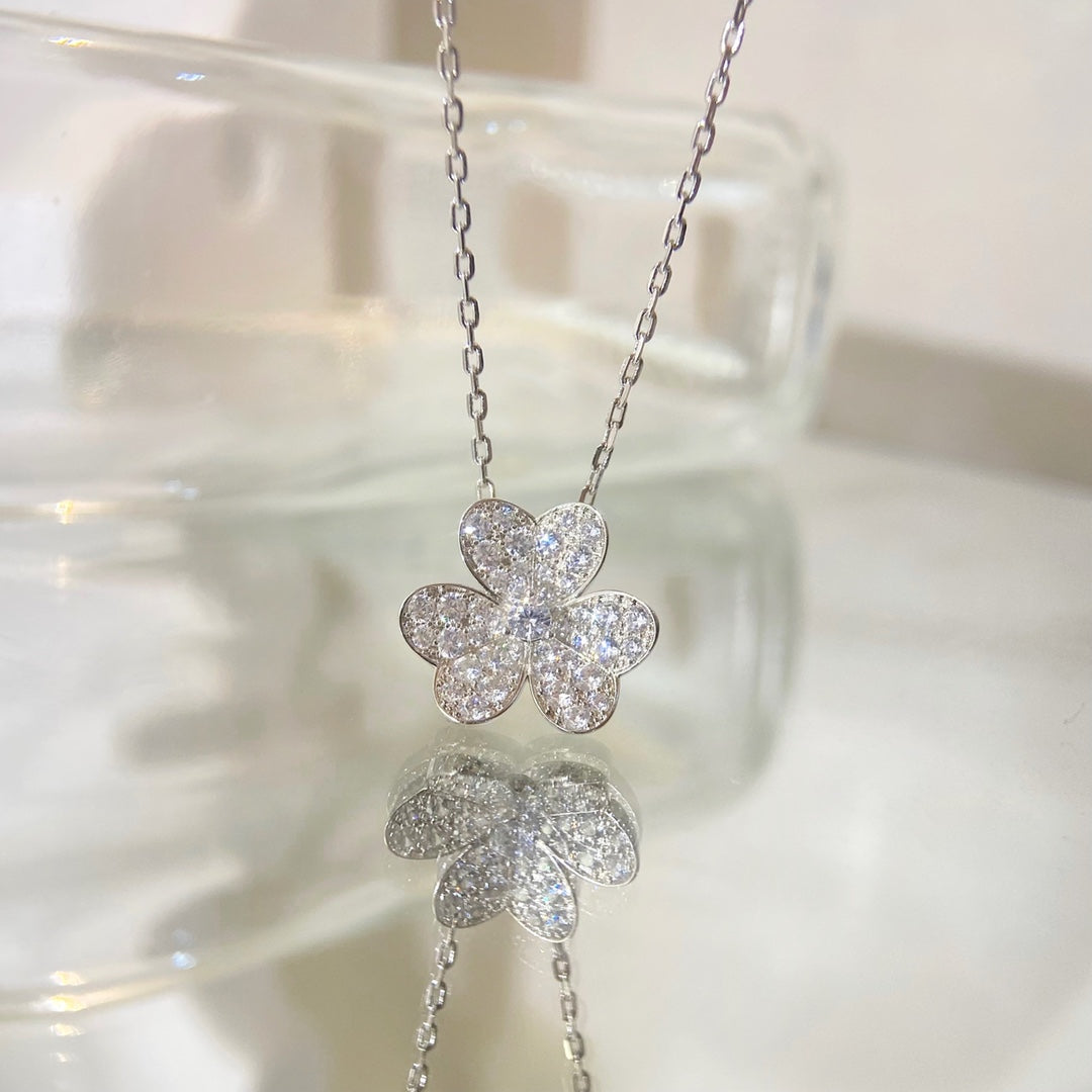 [Marin-Jewelry]FLOWER DIAMOND NECKLACE