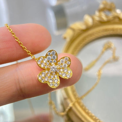 [Marin-Jewelry]FLOWER DIAMOND NECKLACE
