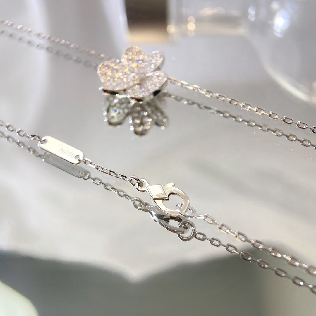 [Marin-Jewelry]FLOWER DIAMOND NECKLACE